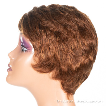 Natural Weave  Brazilian Human Hair Wigs In Wholesale Cuticle Aligned  Machine Made Bob Wig Short Curl Virgin Hair